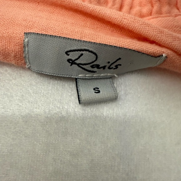 Rails Off-Shoulder Gauze Maxi Dress Coral S - Picture 2 of 13